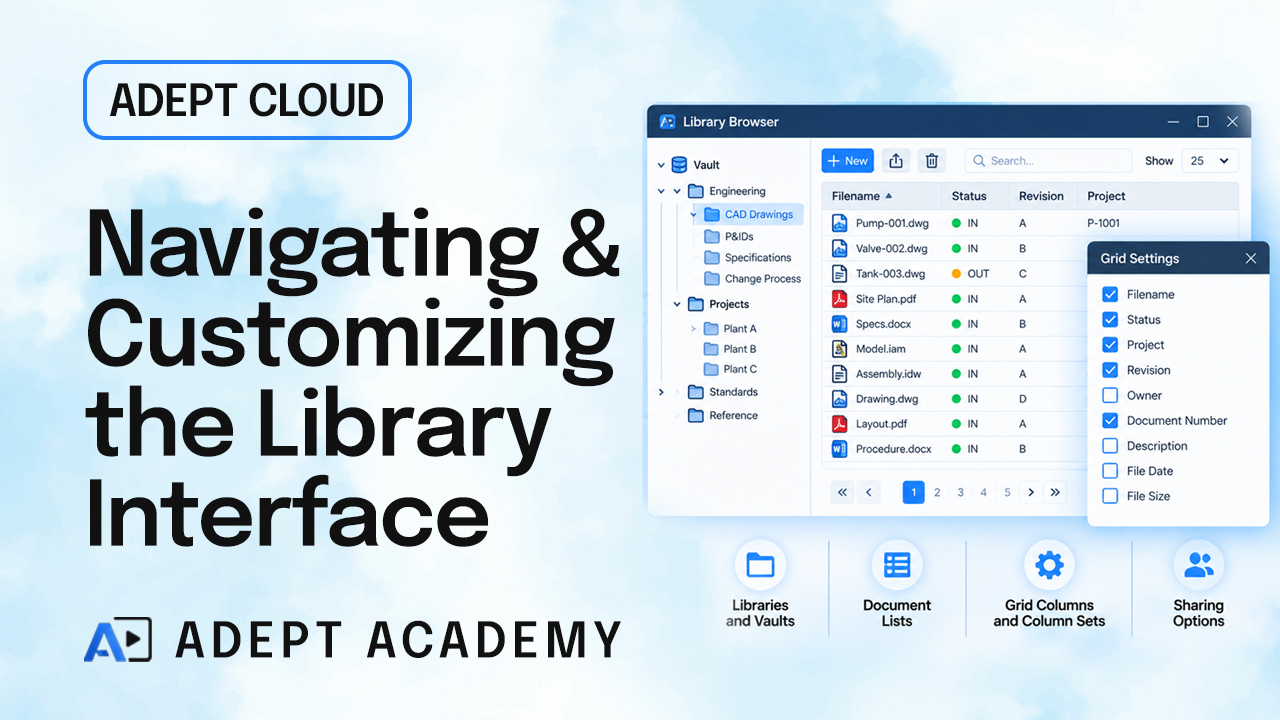 Navigating and Customizing the Adept Library Interface