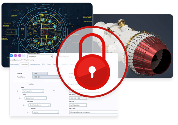 security lock overlapping documents